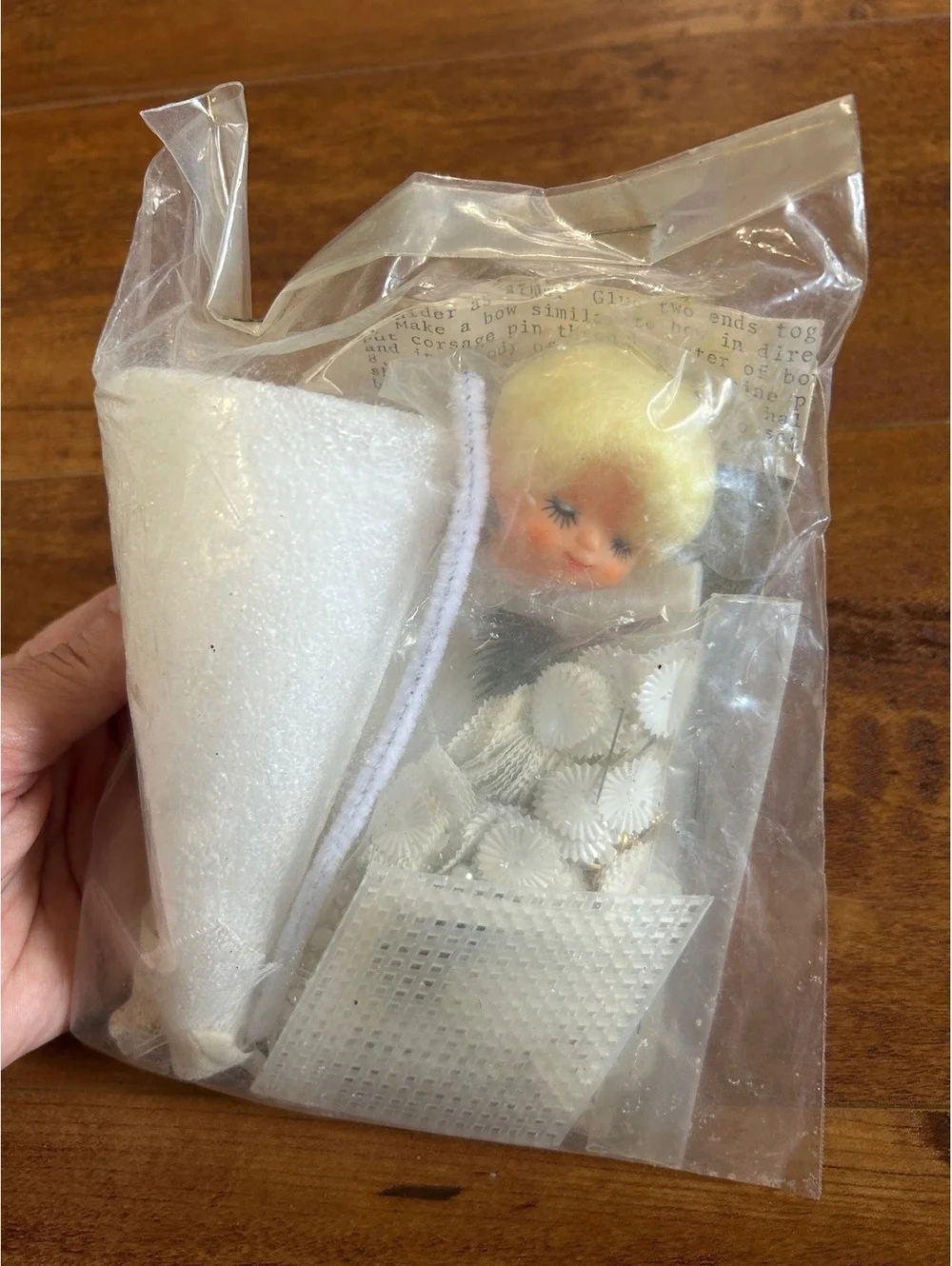 Vintage Holiday Industries Angel Kit with Doll and Craft Materials